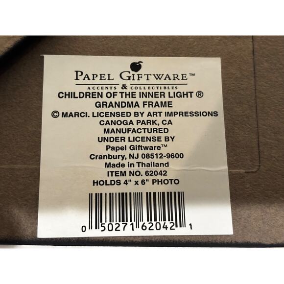 Vintage I love my Grandma Picture Frame Poem‎ Sentiment Children 4" x 6" pottery - Picture 7 of 11